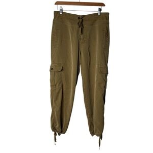 Sundance Iva Cargo Pants in Butternut Tan Cropped Lagenlook Womens Size 8